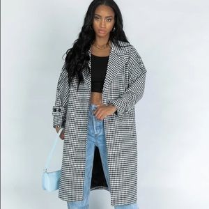 Princess Polly Houndstooth coat